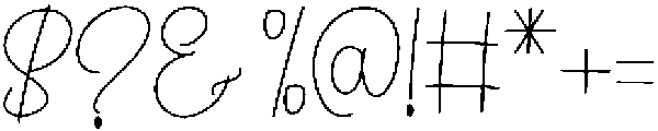 Blushing Regular otf (400) Font OTHER CHARS