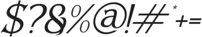 Blusvery Italic otf (400) Font OTHER CHARS