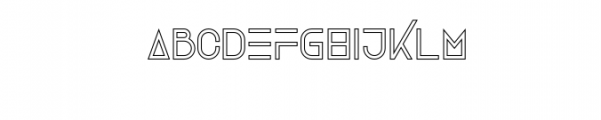 BluPurpl-Outline.otf Font UPPERCASE