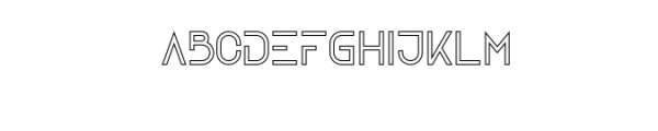 BluPurpl-Outline.otf Font LOWERCASE