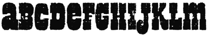 Black Bart Shotgun Regular Font LOWERCASE