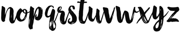 Black and White Script Font LOWERCASE