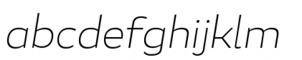 Blanc Ultralight Italic Font LOWERCASE