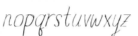 Blue Goblet Drawn Normal Thin Italic Font LOWERCASE