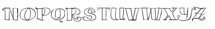 Blue Goblet Serif Outline Bold Font UPPERCASE