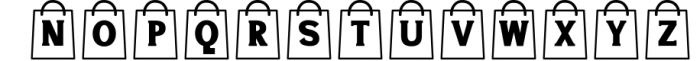 Black Friday Cute Shopping Bag font OTF TTF / Procreate font Font UPPERCASE