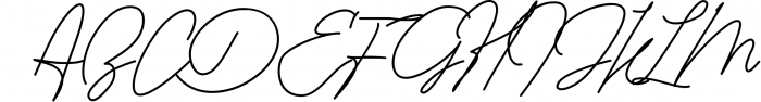 Blesing signature style Font UPPERCASE