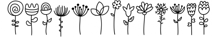 Bloomdings - abstract floral dingbats! Font UPPERCASE