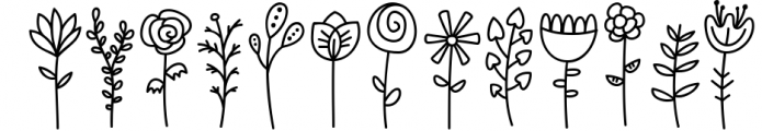 Bloomdings - abstract floral dingbats! Font LOWERCASE