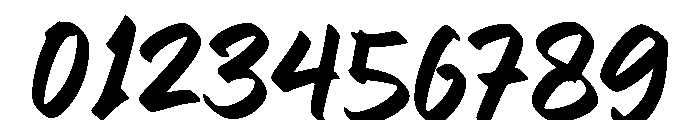 BLACK BRUSH2 Font OTHER CHARS