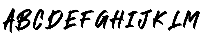 BLACK BRUSH2 Font UPPERCASE