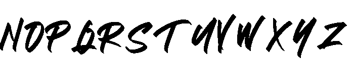 BLACK BRUSH2 Font UPPERCASE