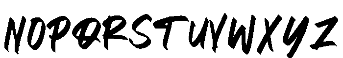 BLACK BRUSH2 Font LOWERCASE