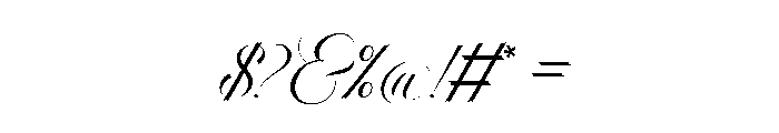 Blacglona Italic Italic Font OTHER CHARS