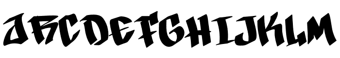 Black Graffiti Demo Font UPPERCASE