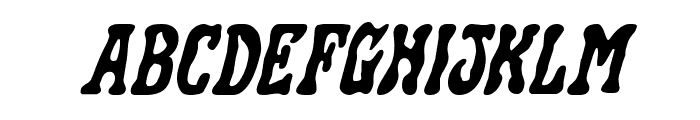 Black Gunk Expanded Italic Font LOWERCASE