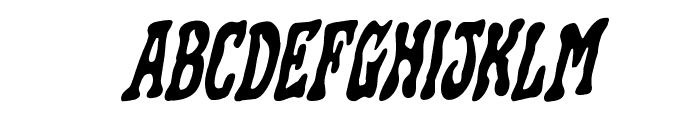 Black Gunk Rotalic Font UPPERCASE