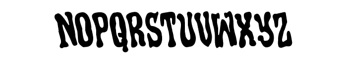 Black Gunk Rotated Font LOWERCASE