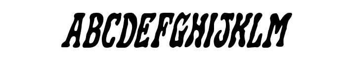 Black Gunk Staggered Italic Font LOWERCASE