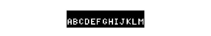 Black Label Pixel Font UPPERCASE