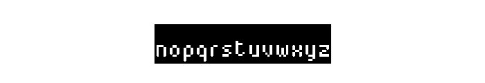 Black Label Pixel Font LOWERCASE