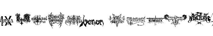 Black Metal Logos Font UPPERCASE