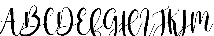 Black Signature Font UPPERCASE