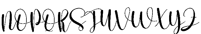 Black Signature Font UPPERCASE