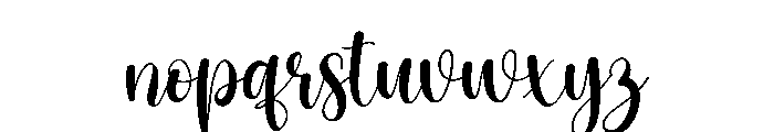 Black Signature Font LOWERCASE