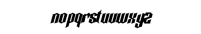 Black Storm Font LOWERCASE