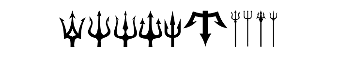 Black Trident Font OTHER CHARS