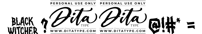 Black Witcher Personal Use Font OTHER CHARS