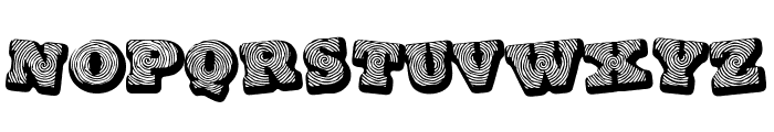 Black spiral Font UPPERCASE