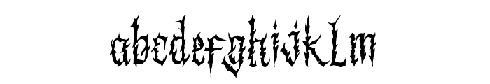 BlackChrone Font LOWERCASE