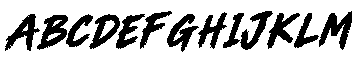 Blackfully - Personal Use Italic Font UPPERCASE