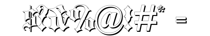 Blackletter Shadow Font OTHER CHARS