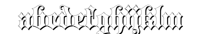 Blackletter Shadow Font LOWERCASE