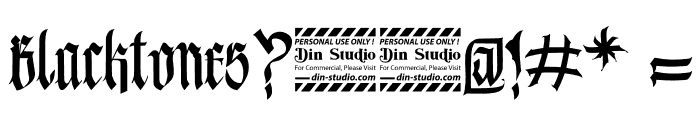 Blacktones personal use Font OTHER CHARS