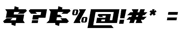 Blade Knight Italic Font OTHER CHARS