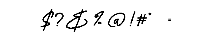 Blank Script Font OTHER CHARS