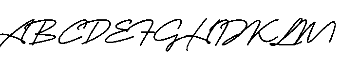 Blank Script Font UPPERCASE