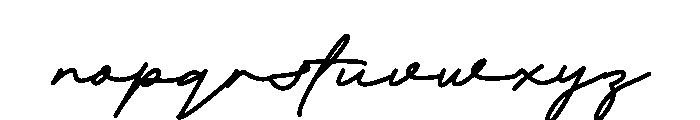 Blank Script Font LOWERCASE