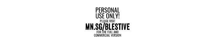 Blestive Script PERSONAL USE Regular Font OTHER CHARS