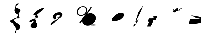 Blindside Oblique Font OTHER CHARS