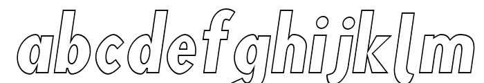 Blink 'Liner Oblique Font LOWERCASE