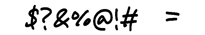 Blink Rush Font OTHER CHARS