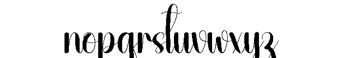 Blissful Font LOWERCASE