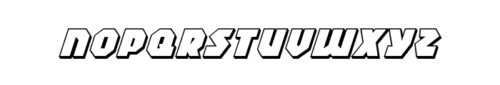 Blitzstrike 3D Italic Font LOWERCASE