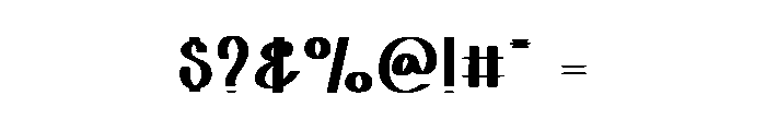 Block Printing Font OTHER CHARS