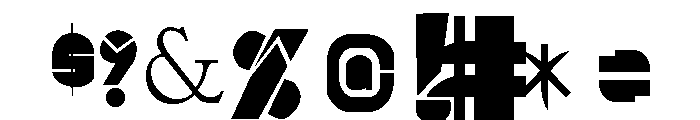 Block & middle line Font OTHER CHARS